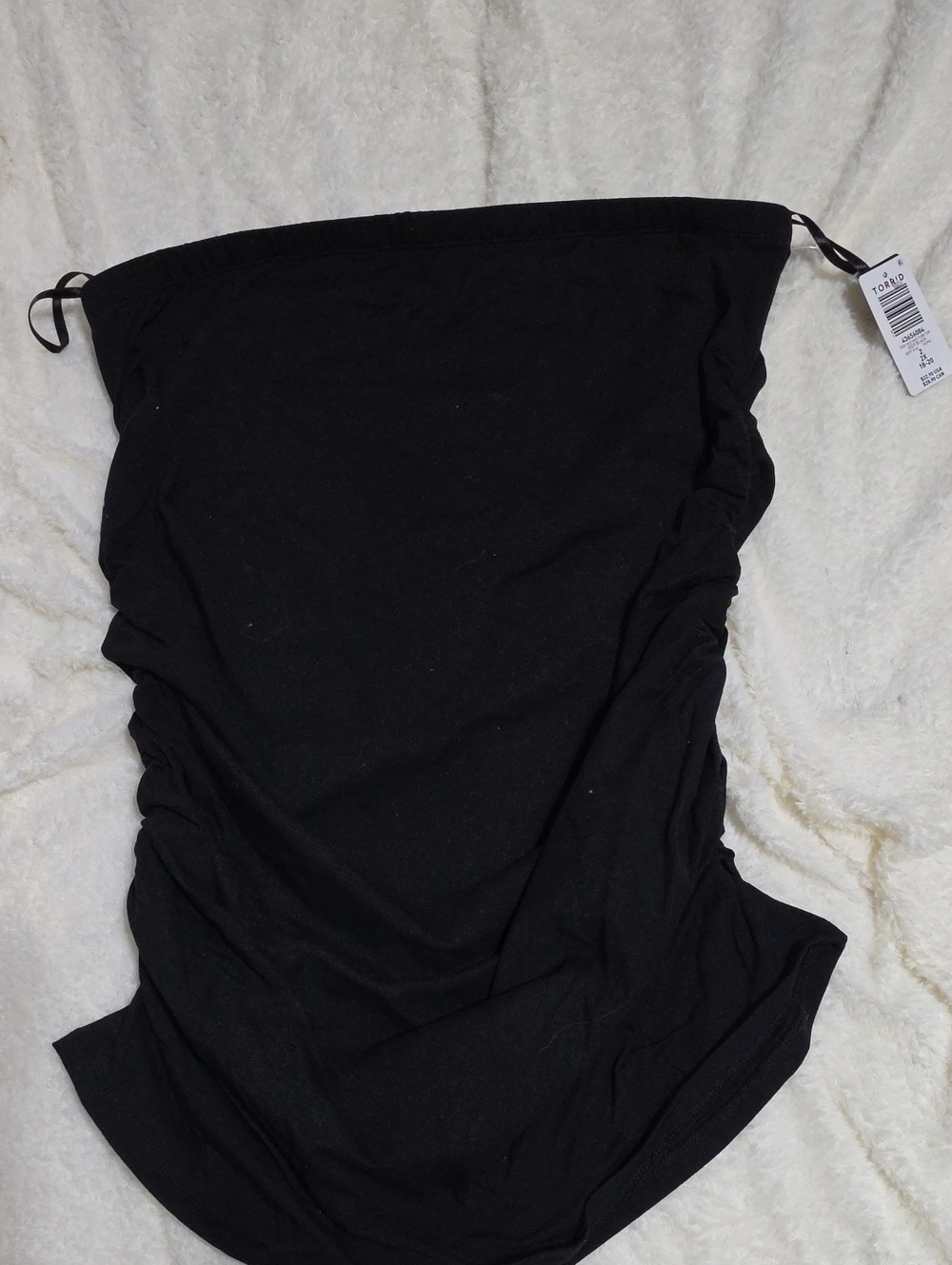 Torrid Black Strapless Tube Bandeau 94% Cotton